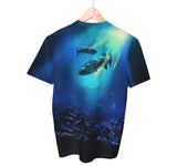 Chemise Barracuda bleue | T-shirts AOP 3D