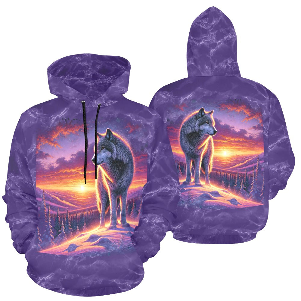 Valley Sunset Wolf Hoodie