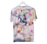 Irish Setter Dog Riding Unicorn Shirt | AOP 3D Tee Shirts