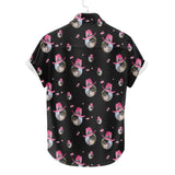 Disco Ball Pink Cowboy Hat Hawaiian Shirt | Button Up Down Shirt