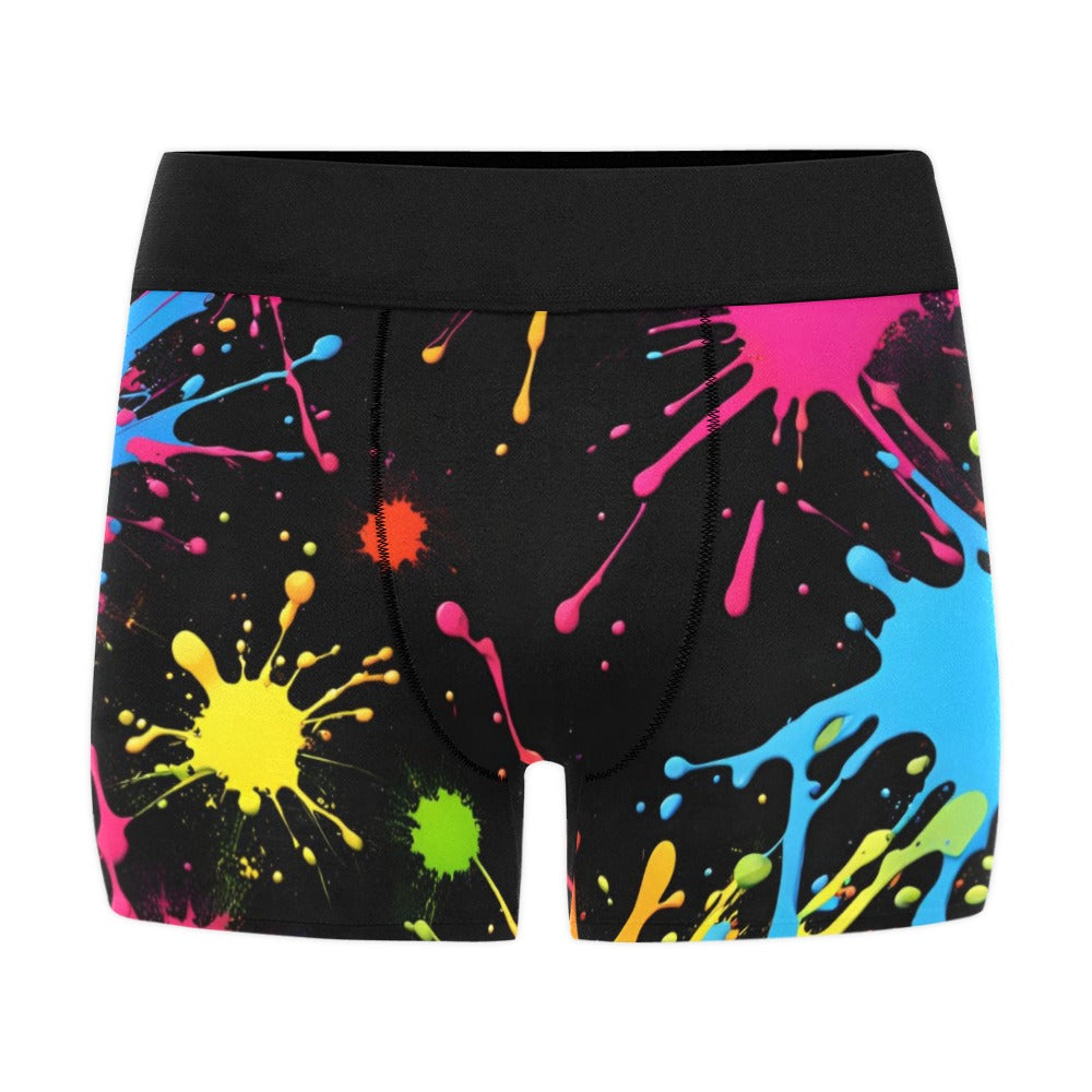 Rainbow Paint Splatter Boxer Brief Boxers