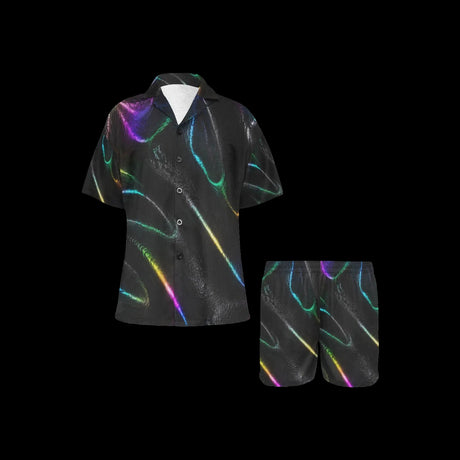 Flurescent Black Rainbow Costume Pajama Set