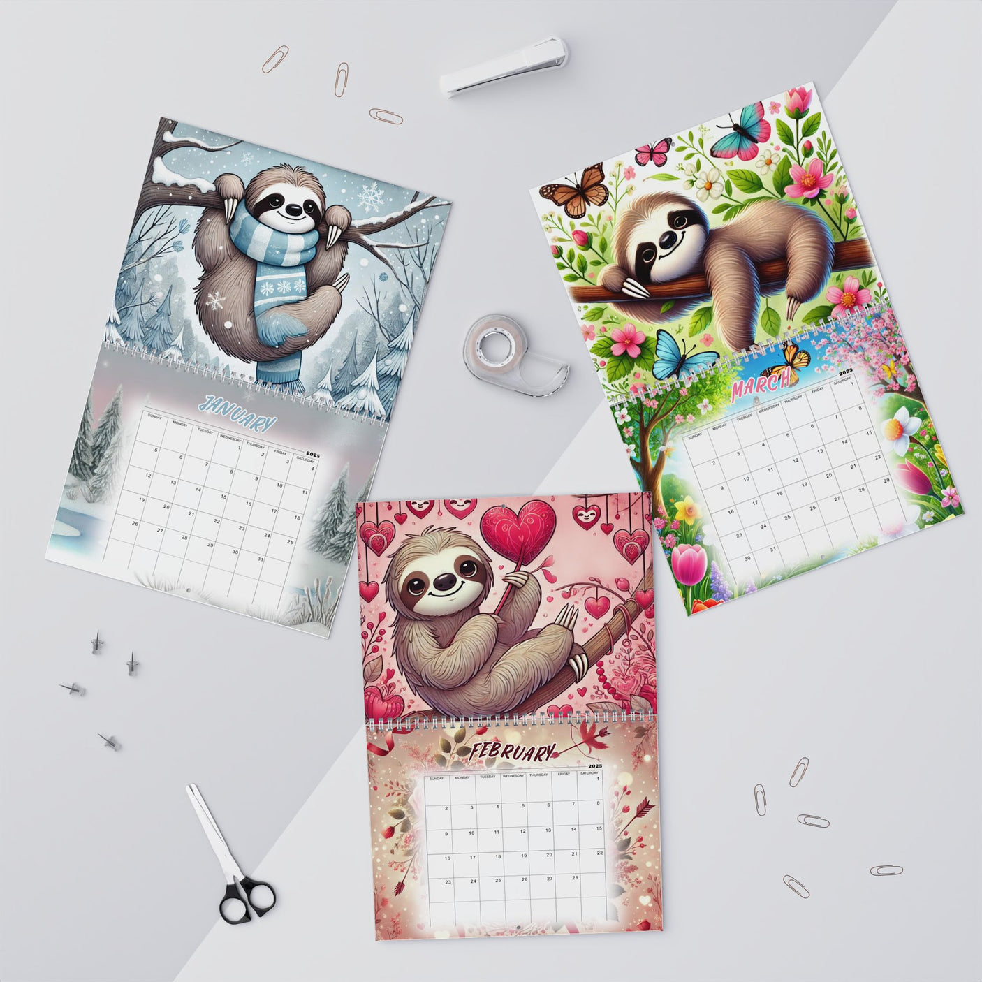 Sloth Calendar 2025