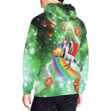 Cat Riding Unicorn Ugly Christmas Sweater Hoodie