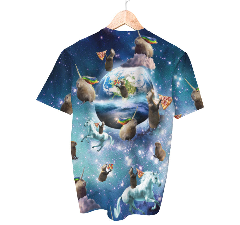 Space Capybara Shirt | AOP 3D Tee Shirts