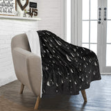 Black Rain Drop Throw Blanket