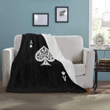 Ace of Spades Card Throw Blanket