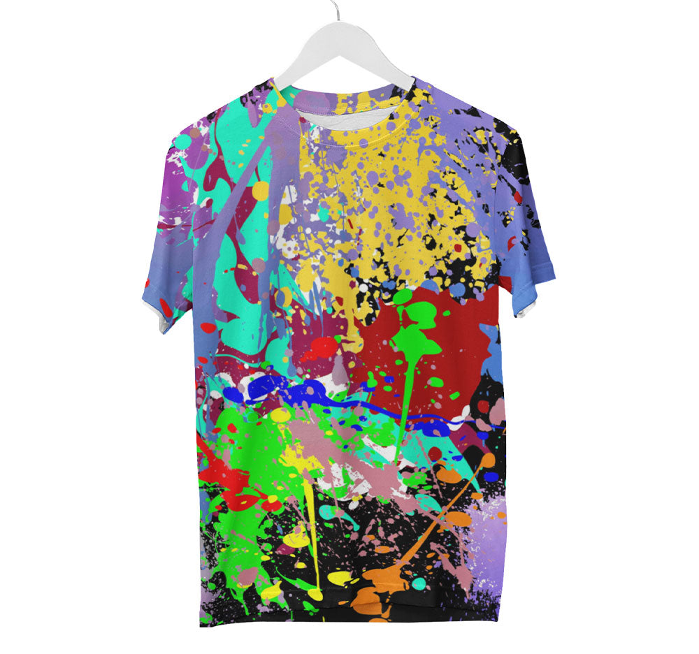 Chemise goutte à goutte de peinture | T-shirts AOP 3D