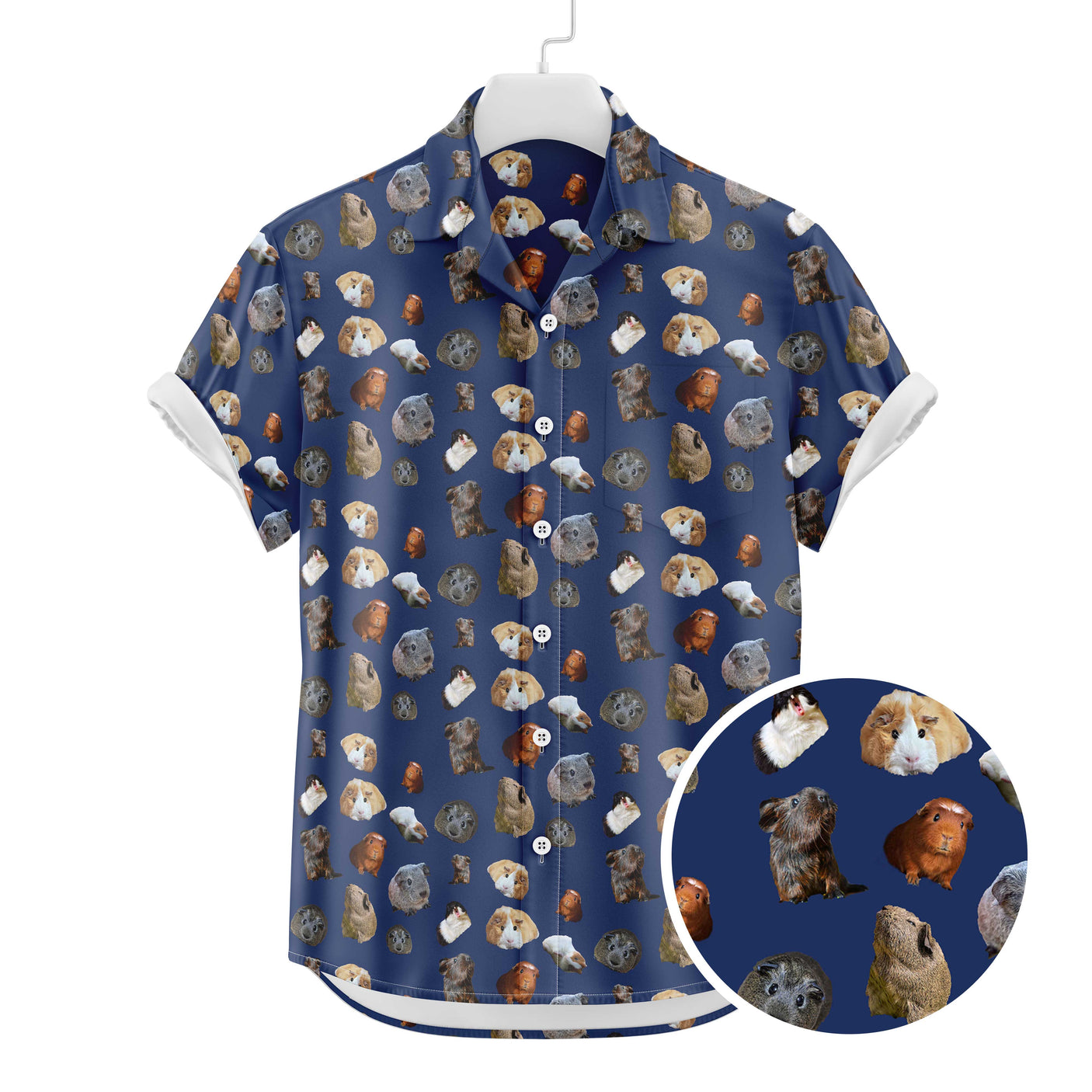 Chemise hawaïenne cochon d’Inde | Chemise boutonnée