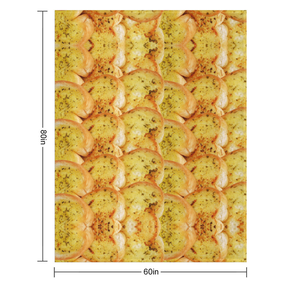 Garlic Bread Throw Blanket
