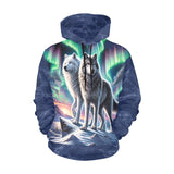 Northern Lights Wolf Hoodie