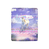 Rainbow Unicorn Christmas Throw Blanket