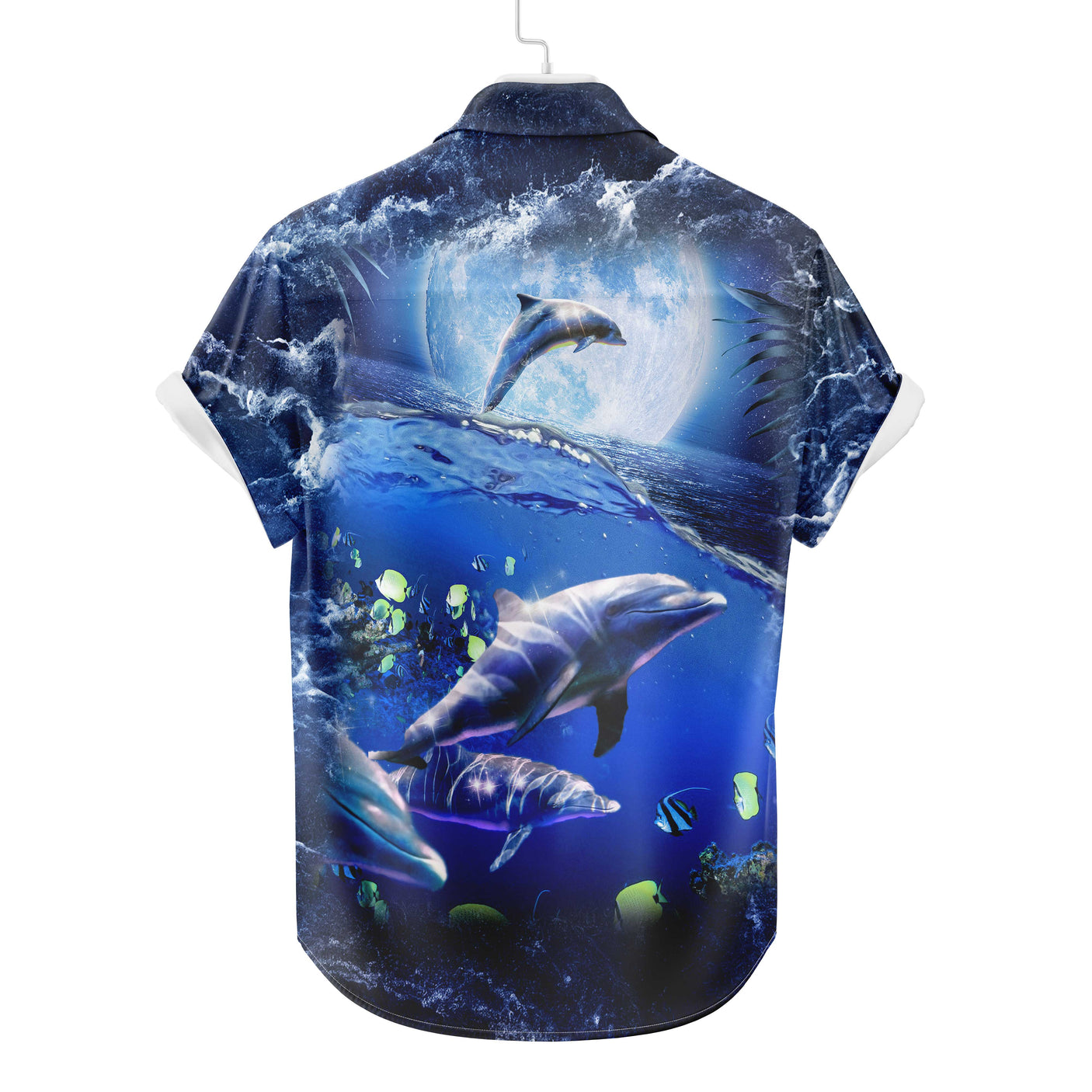 Chemise hawaïenne Moon Dolphin | Chemise boutonnée