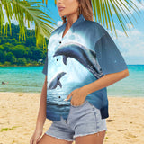 Moon Dolphin Women's Hawaiian Shirt
