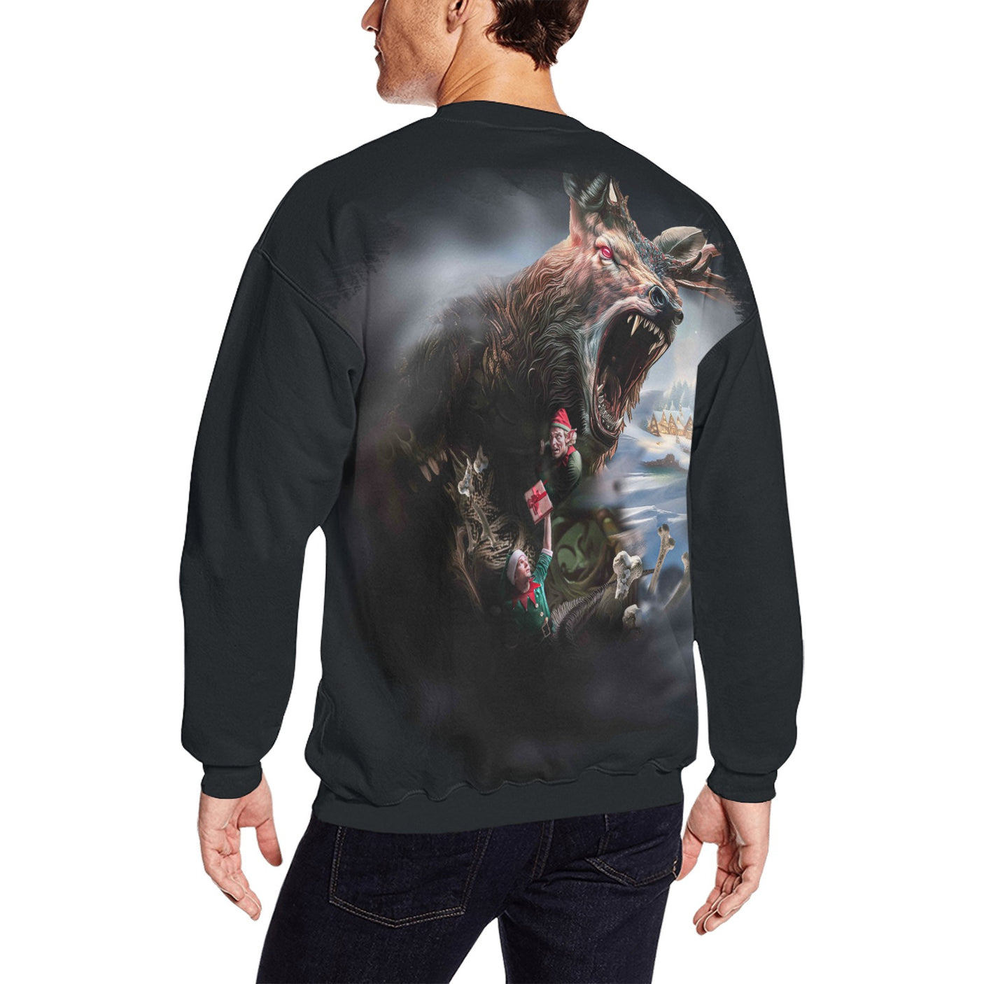 Posessed Deer and Elf Sweater
