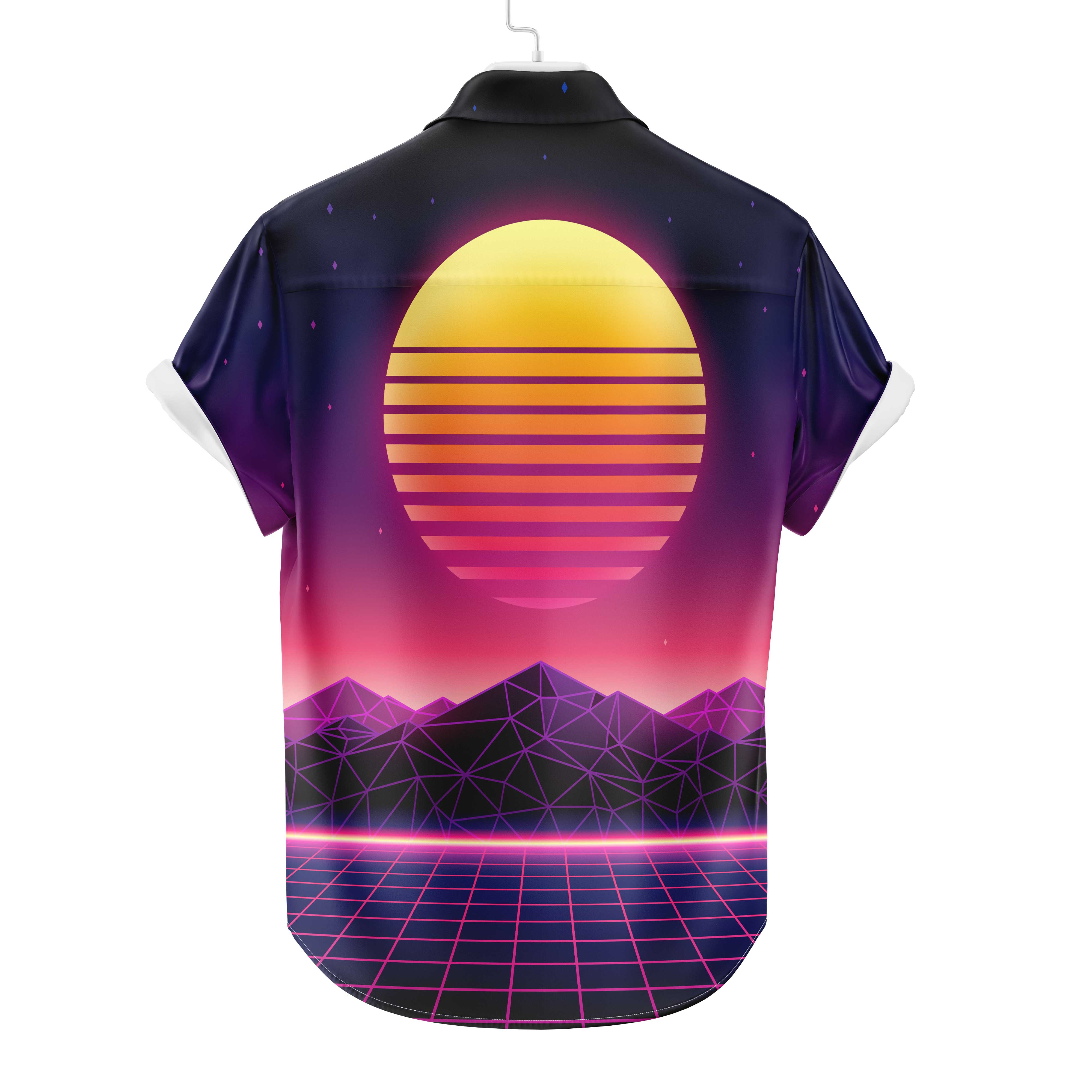 Synthwave Sunset Hawaiian Shirt - Random Galaxy