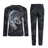 Crescent Moon Wolf Pajamas