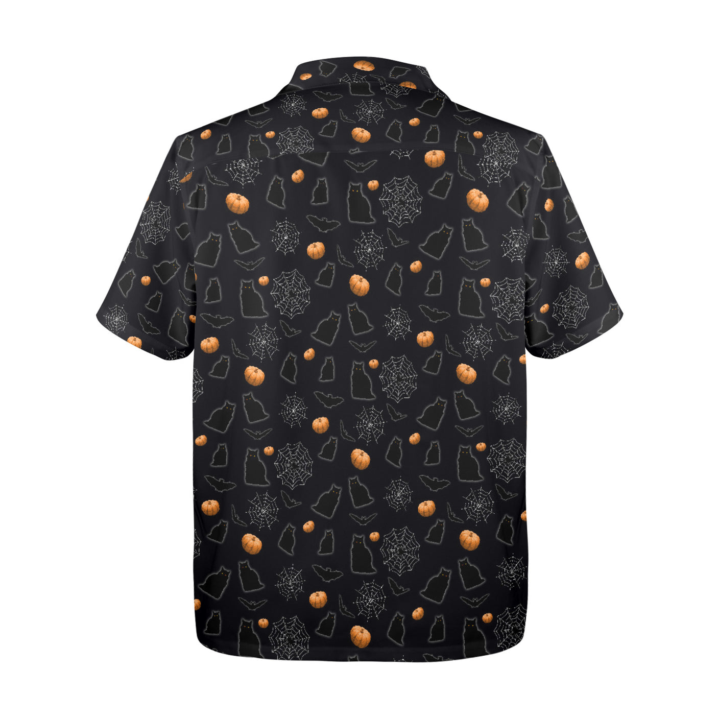 Black Cat Halloween Hawaiian Shirt | Button Up Down Shirt