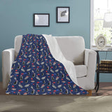 Christmas Penguin Throw Blanket