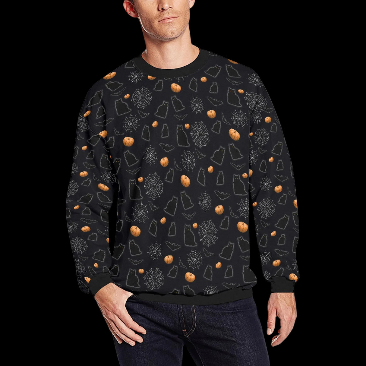 Black Cat Pumpkin Sweater
