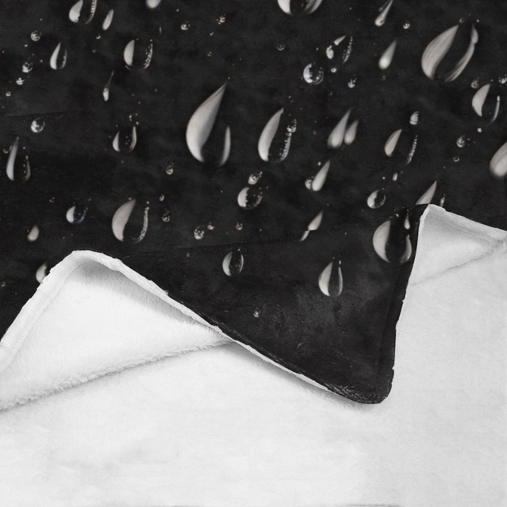Black Rain Drop Throw Blanket
