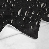Black Rain Drop Throw Blanket