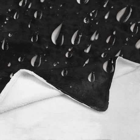 Black Rain Drop Throw Blanket