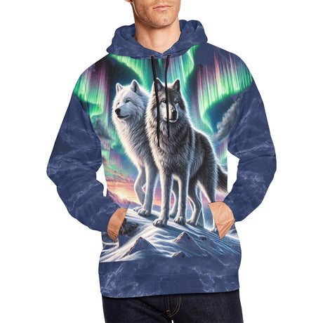 Northern Lights Wolf Hoodie