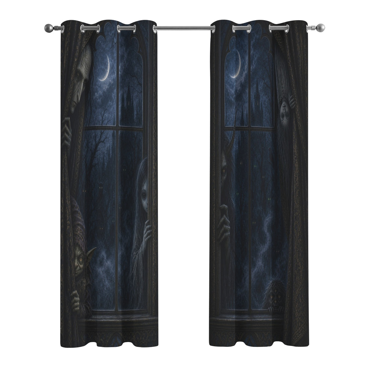 Curtain Creepers – Gothic Halloween Curtain Set