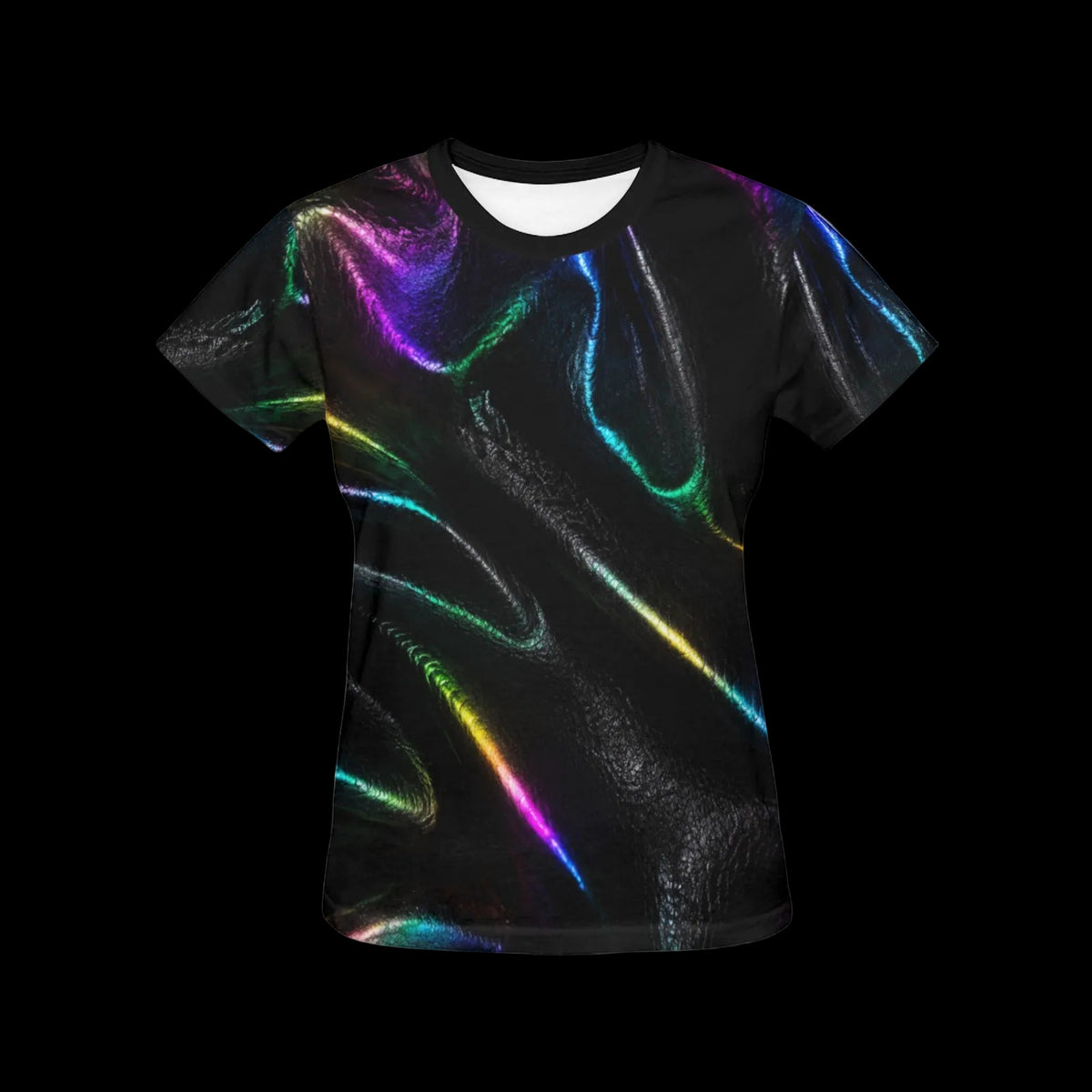 Florescent Black Rainbow Costume Shirt for Women