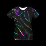 Florescent Black Rainbow Costume Shirt for Women