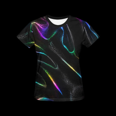 Florescent Black Rainbow Costume Shirt for Women