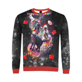 Space Donut Cat Ugly Christmas Sweater