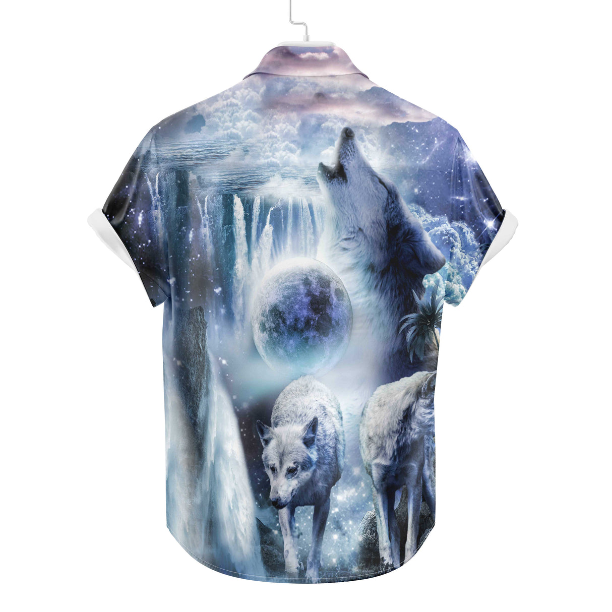 Chemise hawaïenne loup tropical | Chemise boutonnée