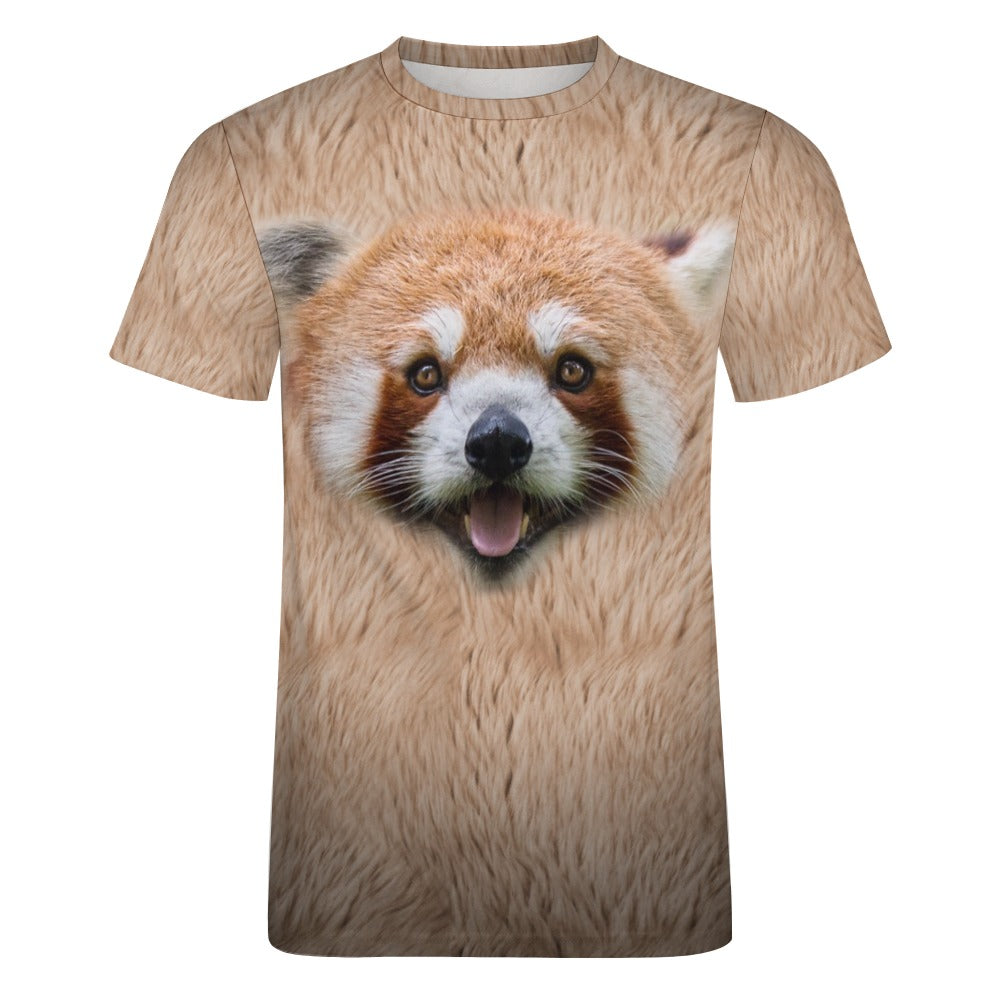 Rotes Pandagesichts-Shirt