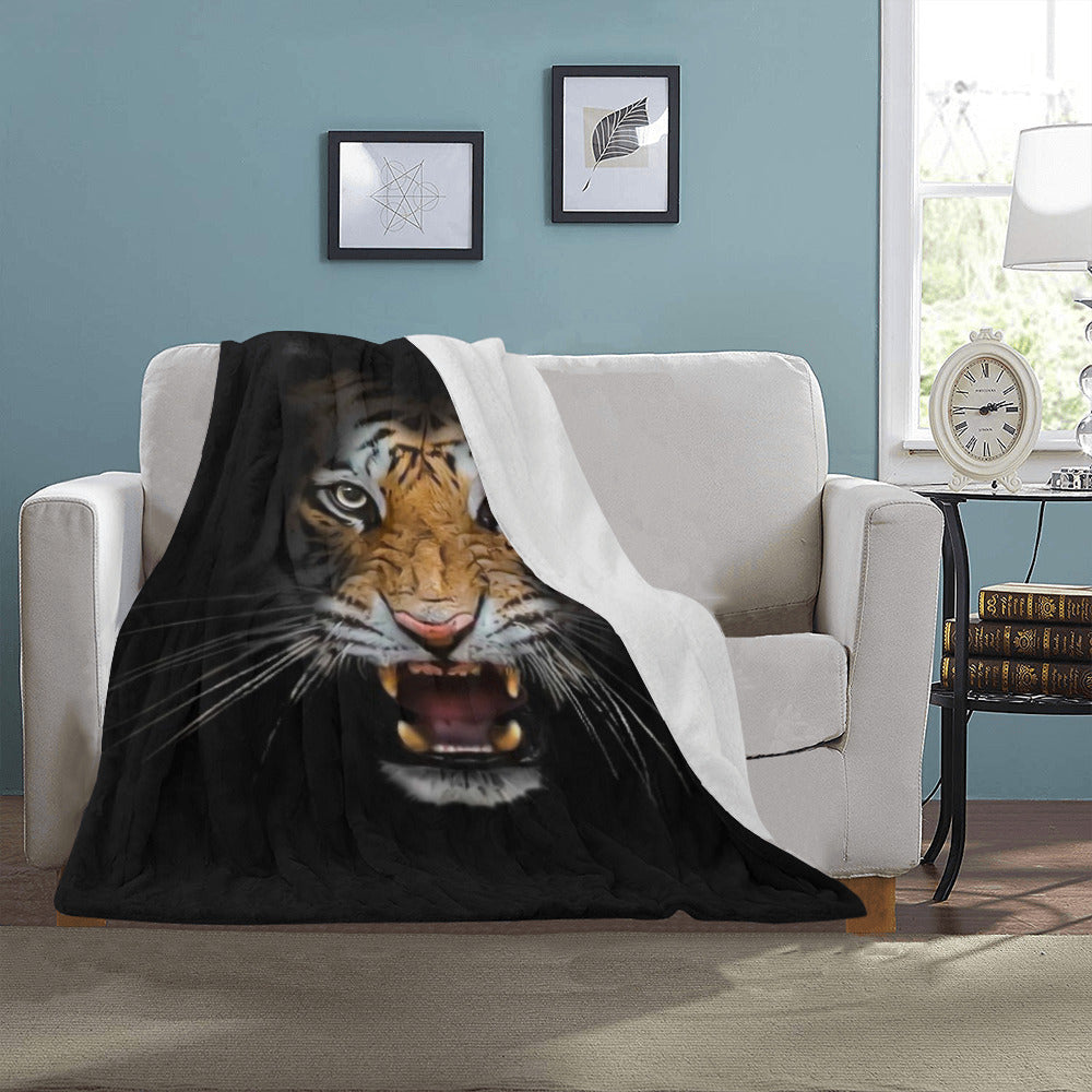 Tiger Face Throw Blanket