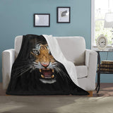 Tiger Face Throw Blanket