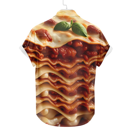 Chemise hawaïenne lasagne | Chemise boutonnée