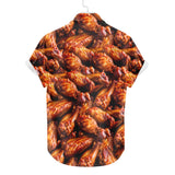 Chemise hawaïenne d’aile de poulet | Chemise boutonnée
