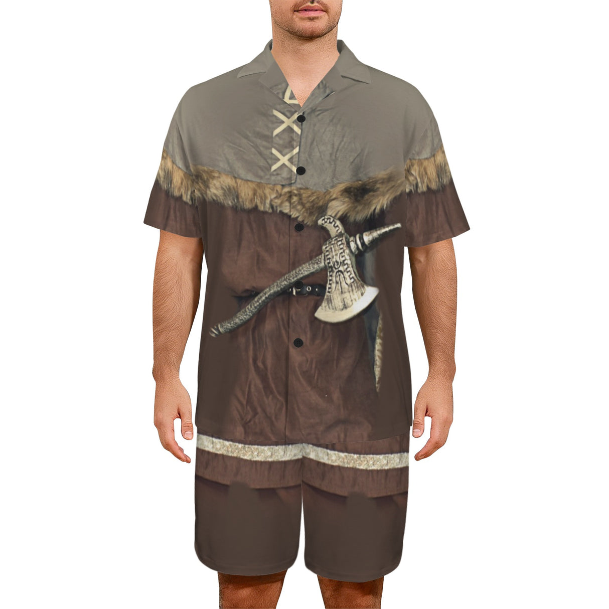 Viking Berserker Halloween Costume Pajama Set