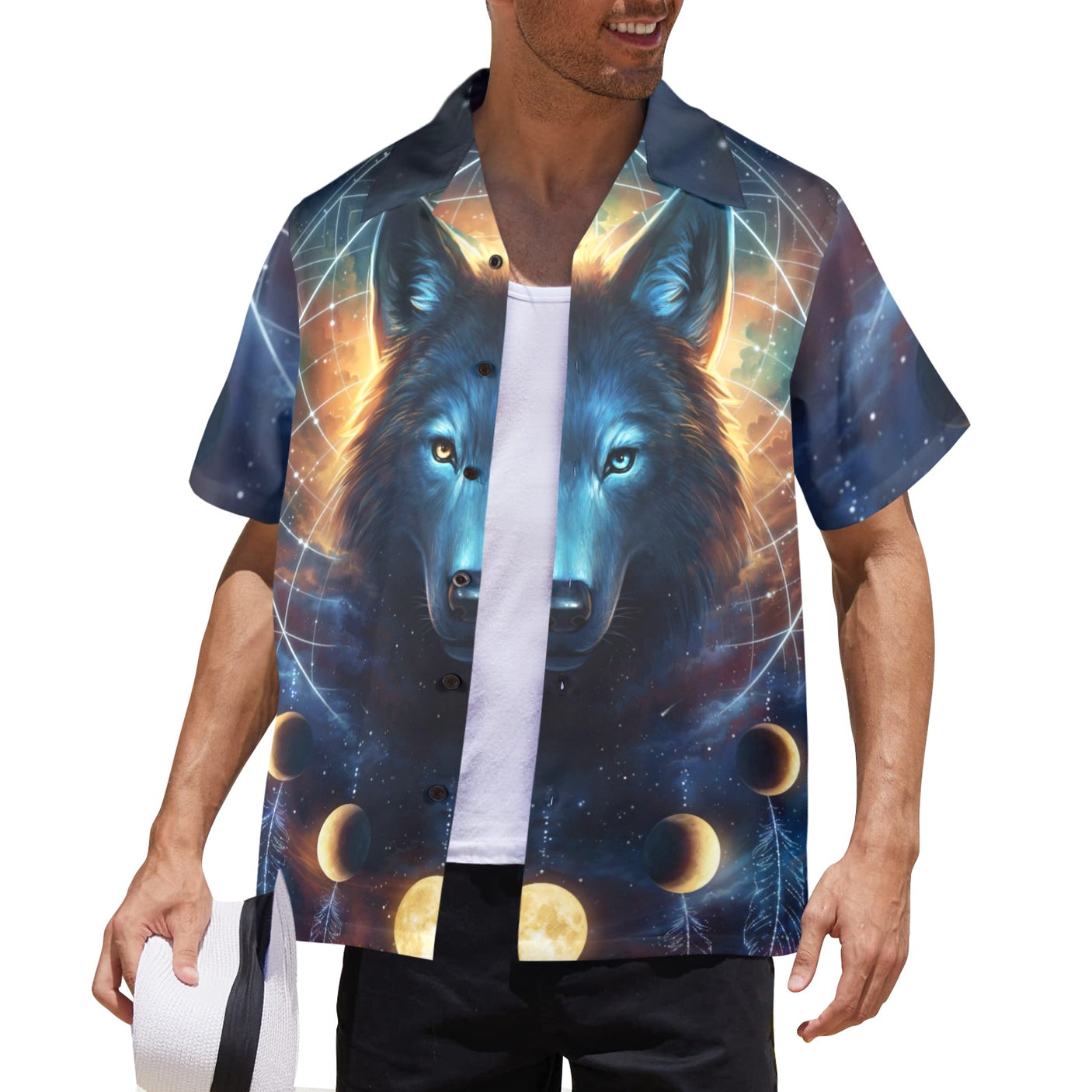 JoJoesArt Wolf Hawaiian Shirt