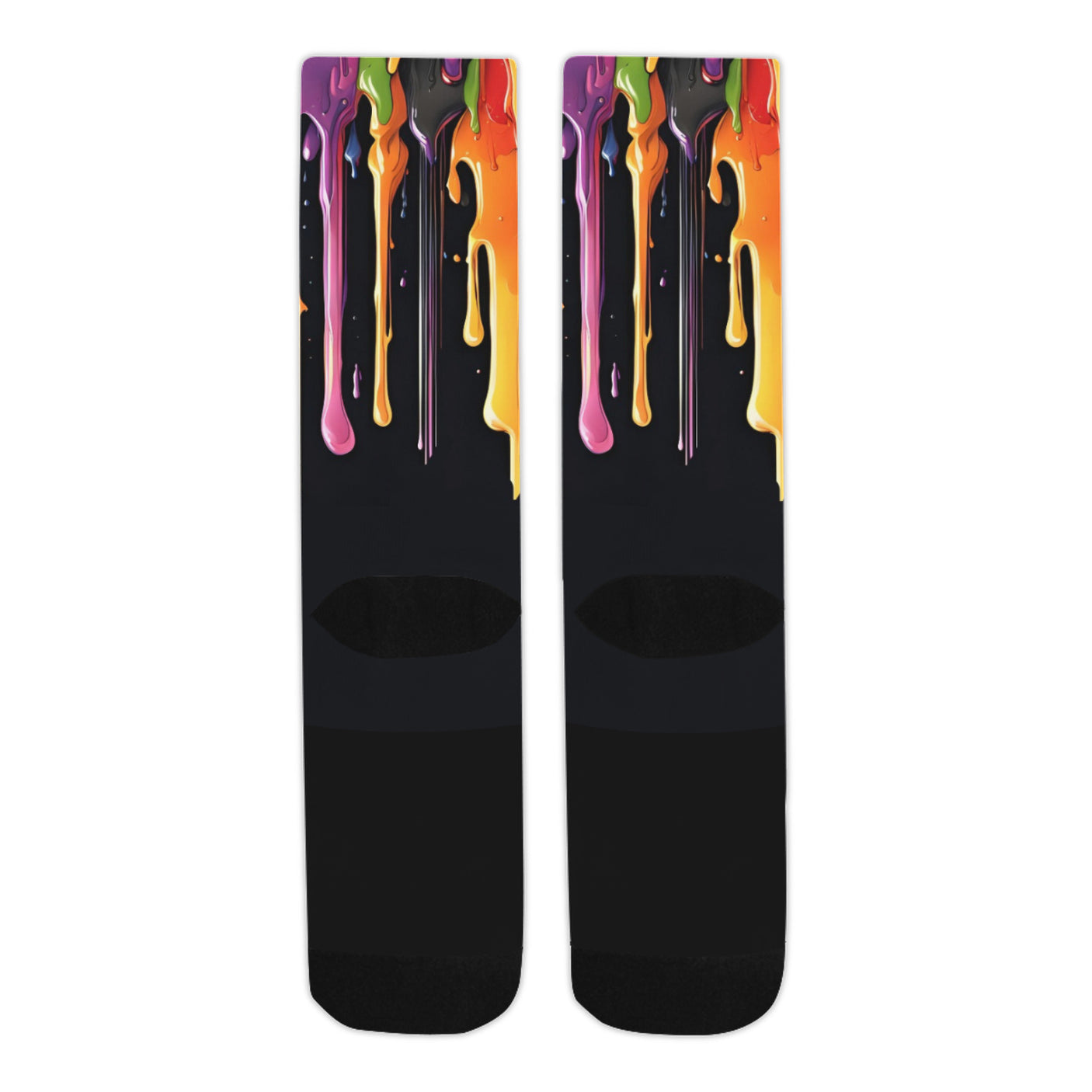Rainbow Paint Drip Socks