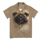 Pug Face Hawaiian Shirt | Button Up Down Shirt