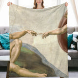 Creation of Adam Throw Blanket