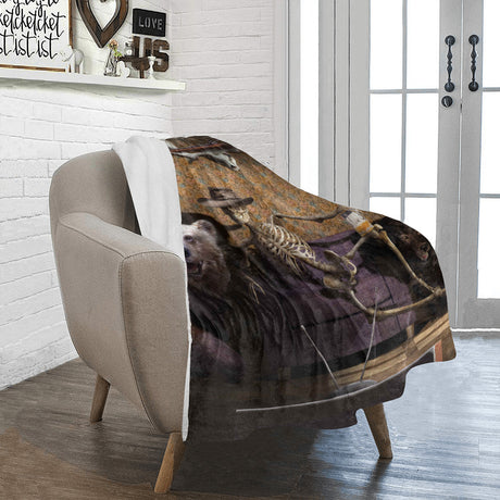 Cowboy Skeleton Throw Blanket