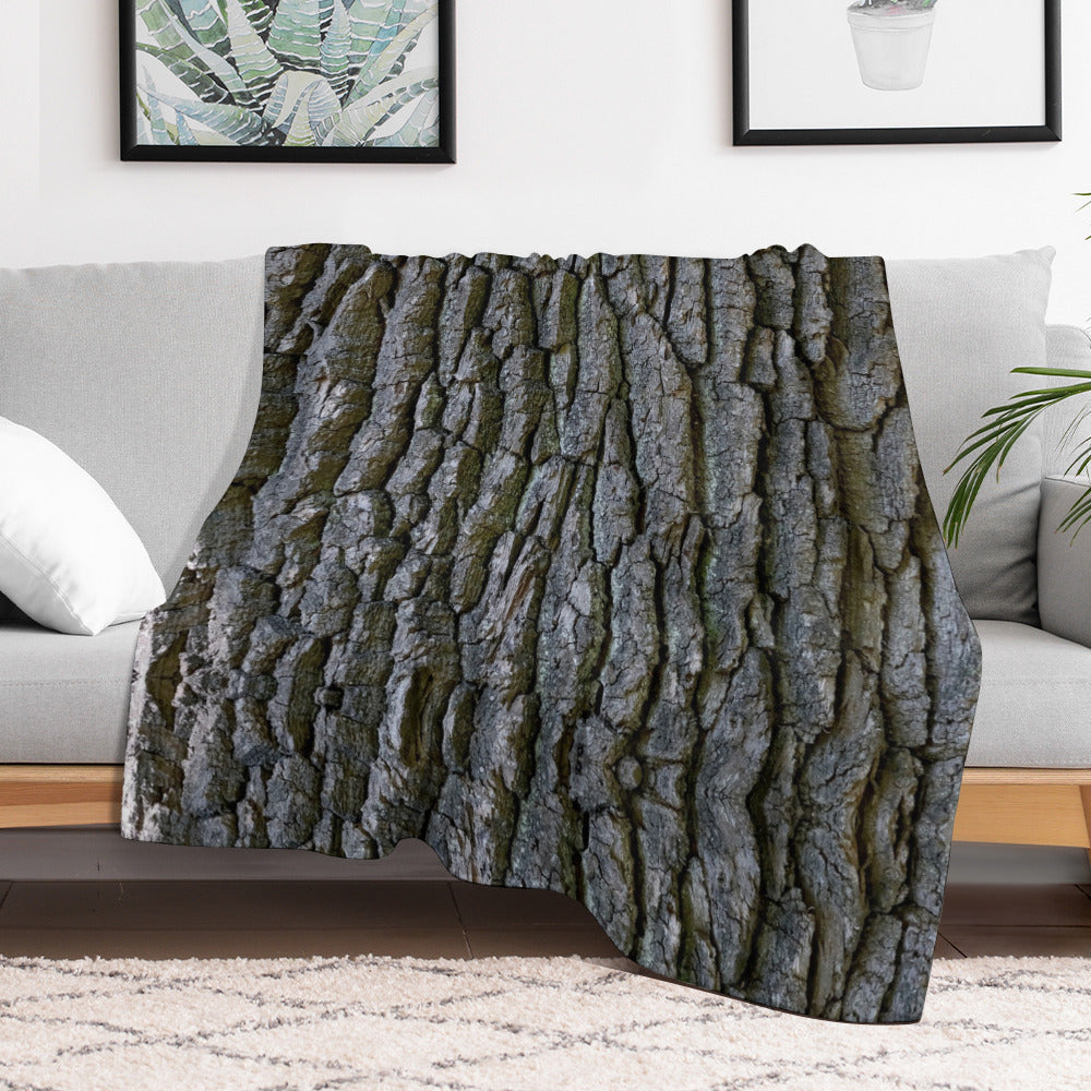 Tree Bark Throw Blanket