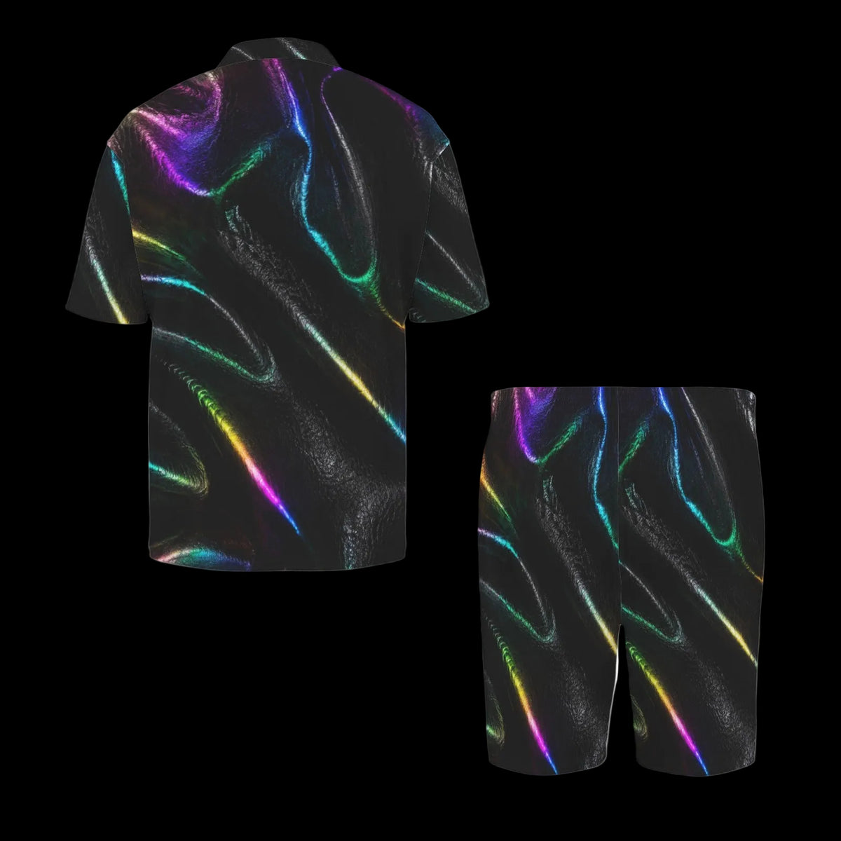 Florescent Black Rainbow Costume Pajama Set