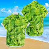 Chemise hawaïenne salade de laitue | Chemise boutonnée