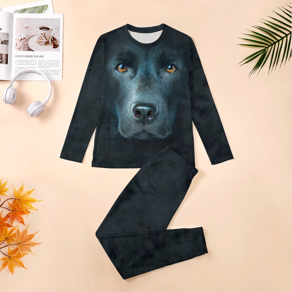 Black Labrador Face Pajamas