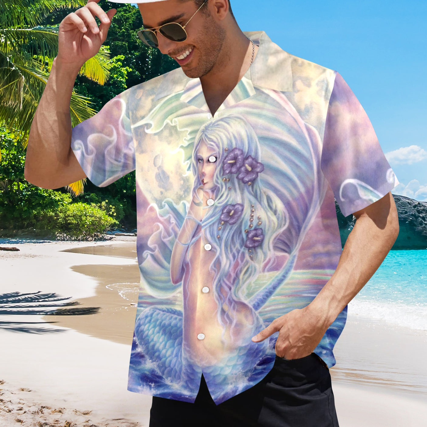 Selina Fenech Mermaid Moon Hawaiian Shirt